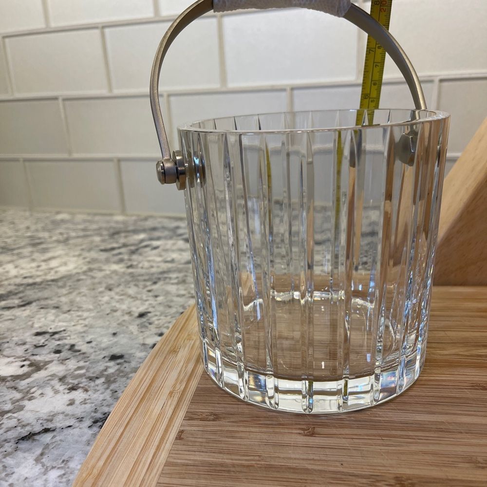 Baccarat Harmonie Crystal Ice Bucket. Made in France. Hand Wash. 5”H Beautiful - Picture 7 of 14